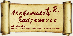 Aleksandra Rađenović vizit kartica